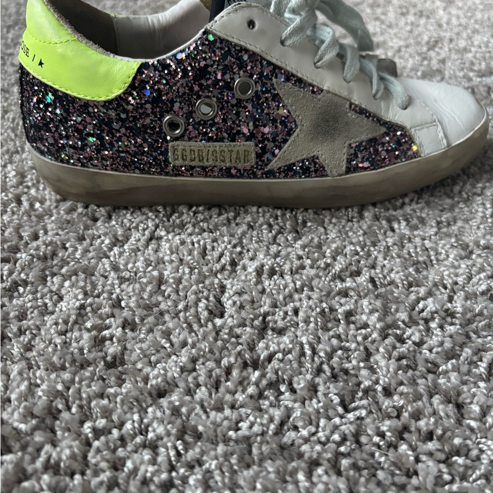 Golden Goose Woman’s Sneakers - Black Glitter and White